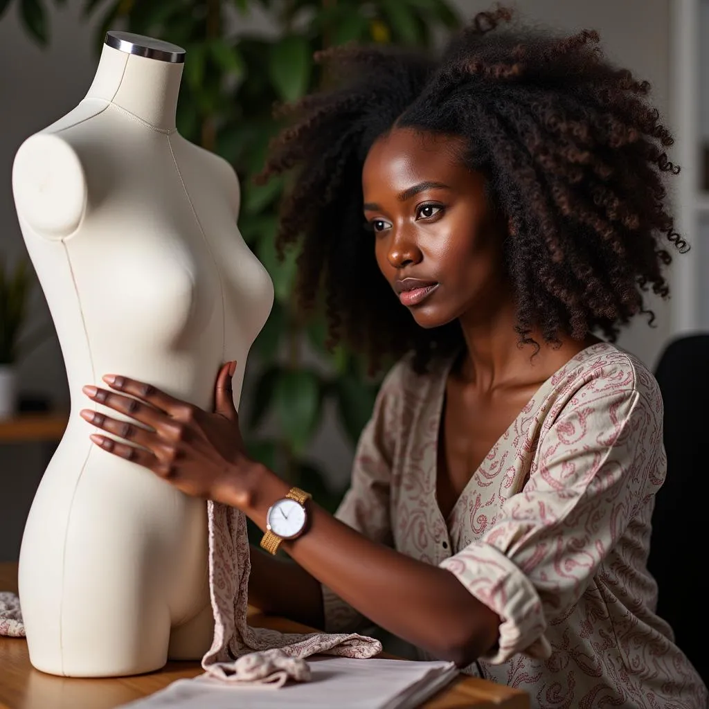 African Fashion Designer at Work: A Testament to Creativity and Passion