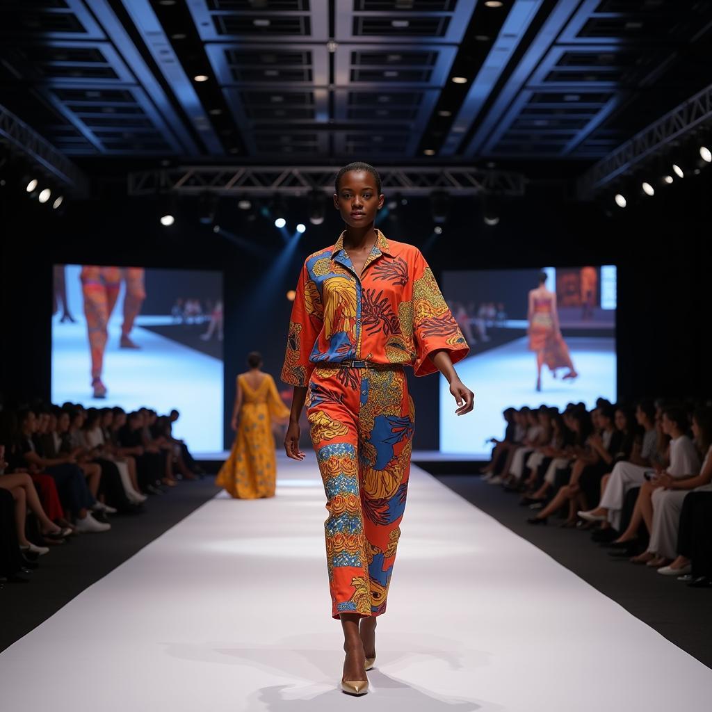 African Fashion Designer on the Runway in Dubai