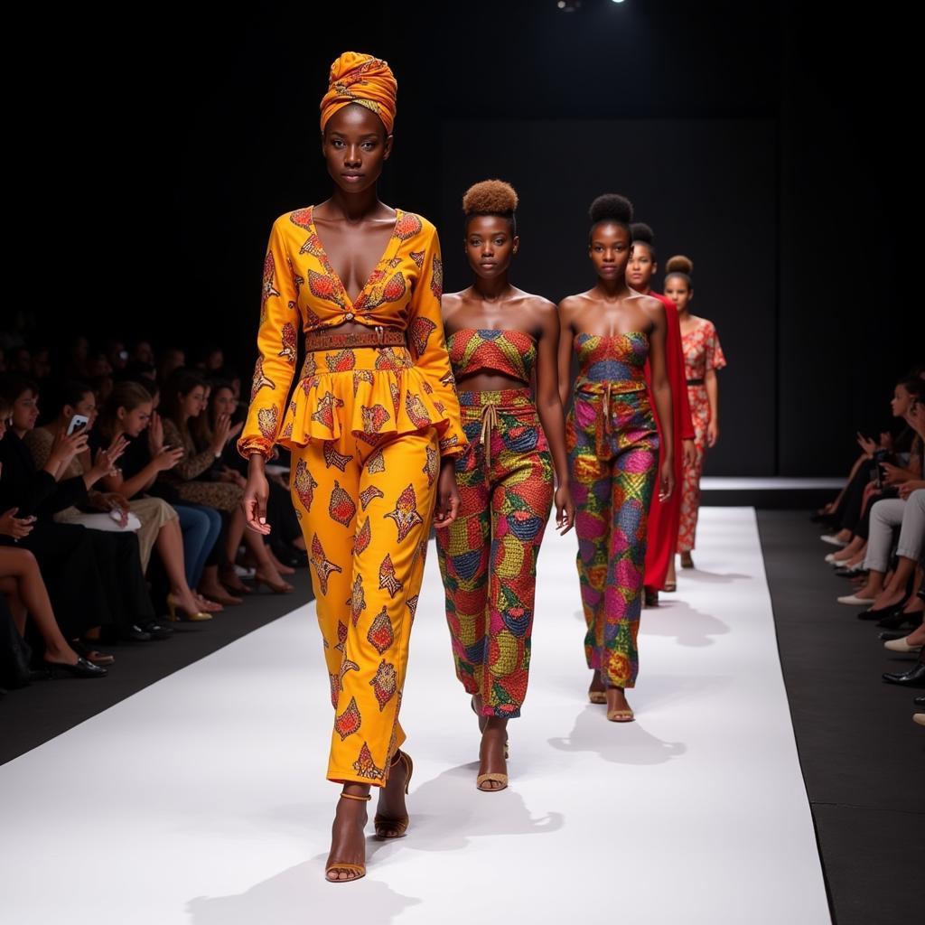 Models on the Runway at an African Fashion Show