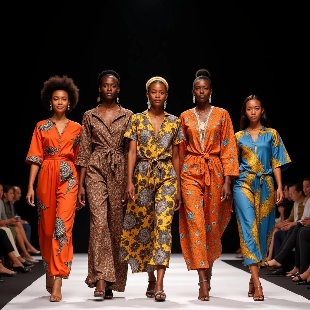 Models showcasing diverse African styles