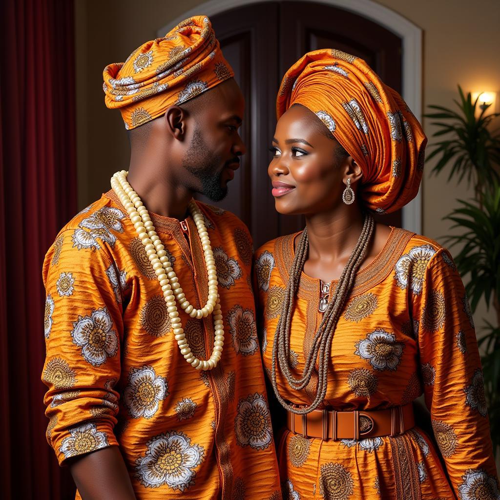 African Fashion Wallpaper: Aso-Oke Wedding Attire