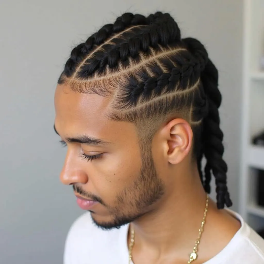 A man with box braids