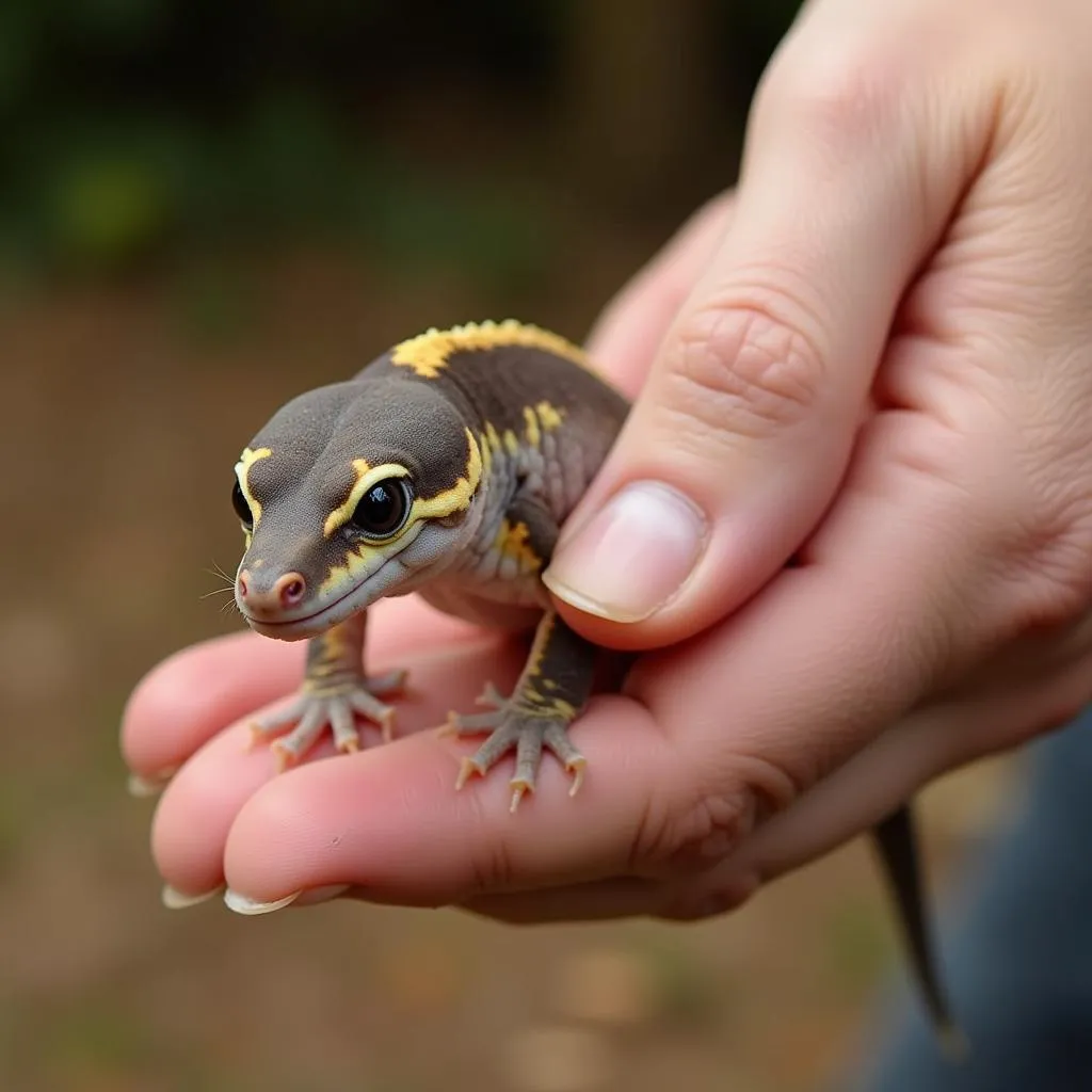 Handling an African Fat Tail Gecko Safely in Miami