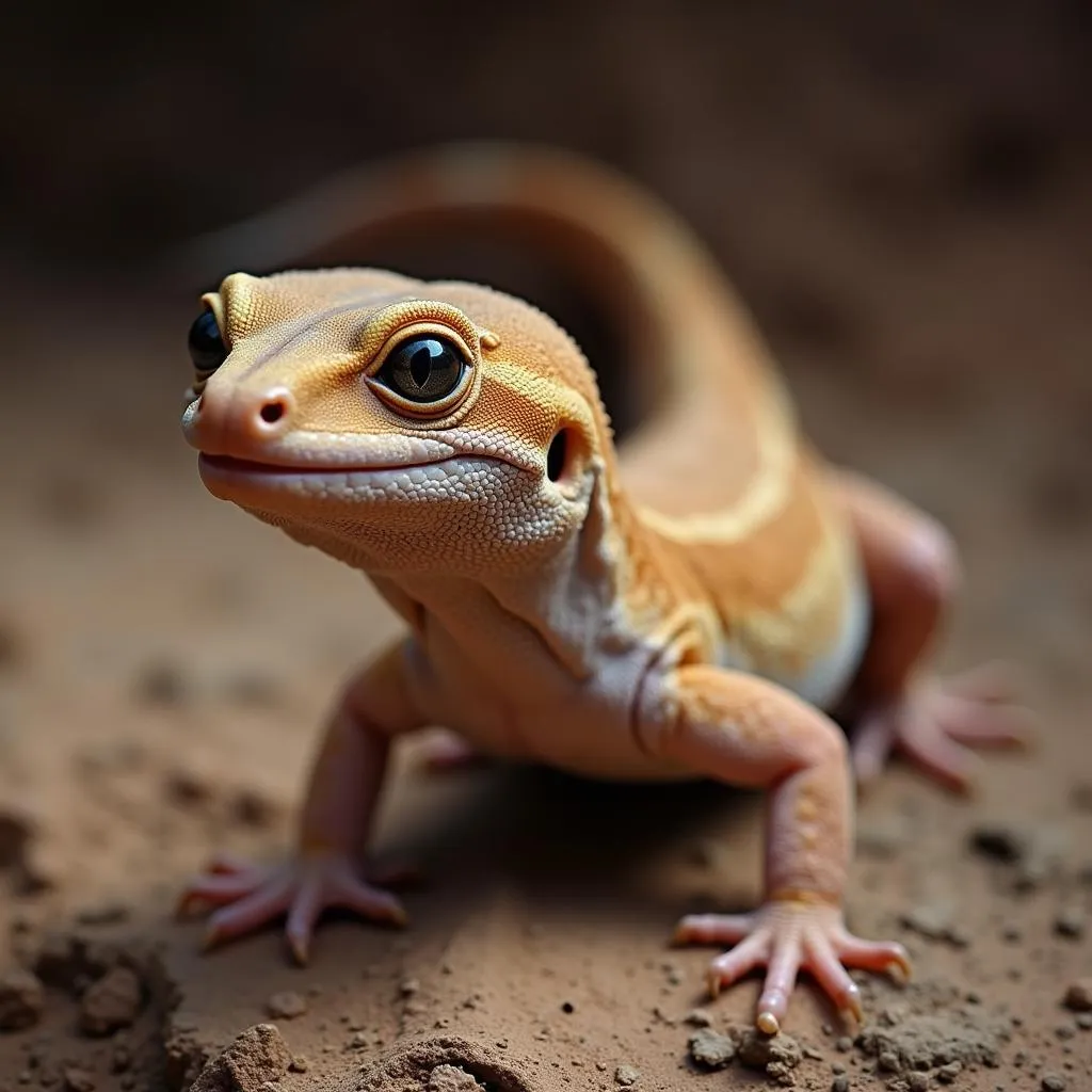 African Fat-Tailed Gecko: A Close-up