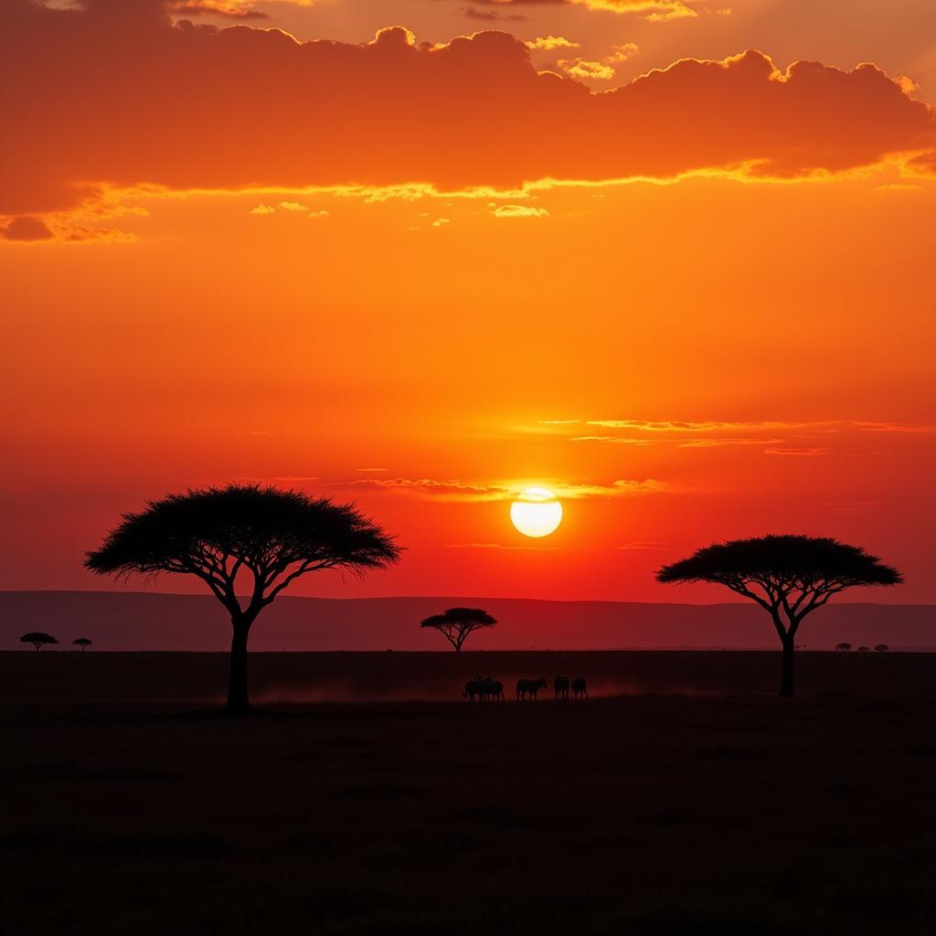 African Savannah Sunset