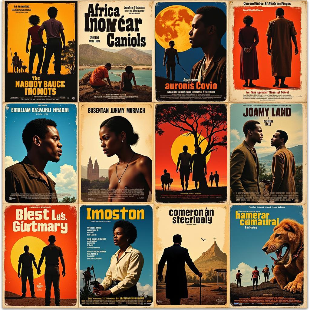 African film posters collage