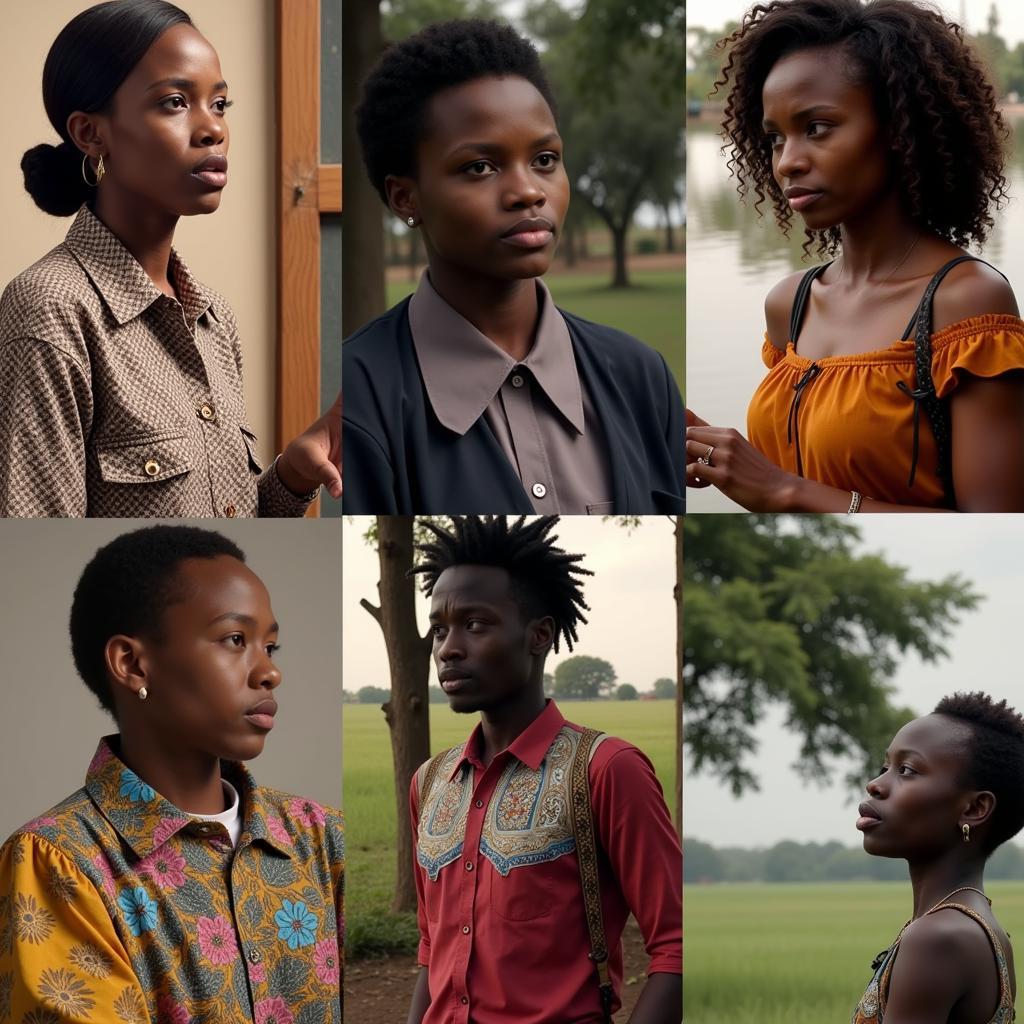 African film scenes highlighting themes of identity