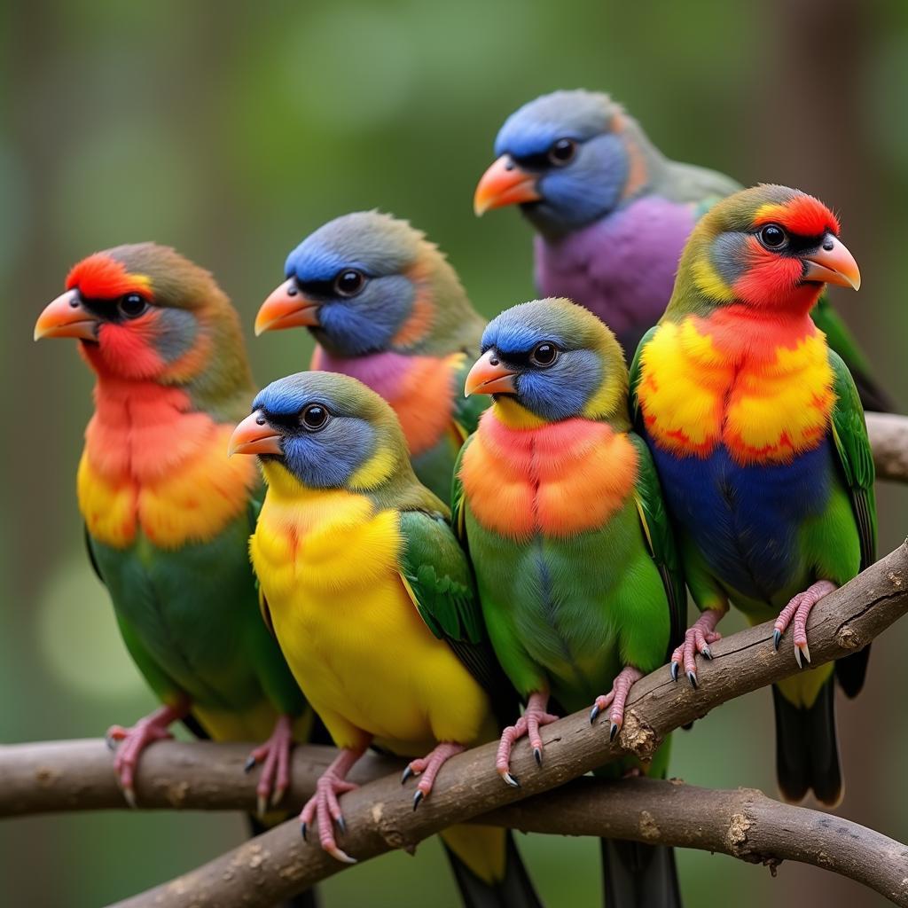 African Finch Bird Variety