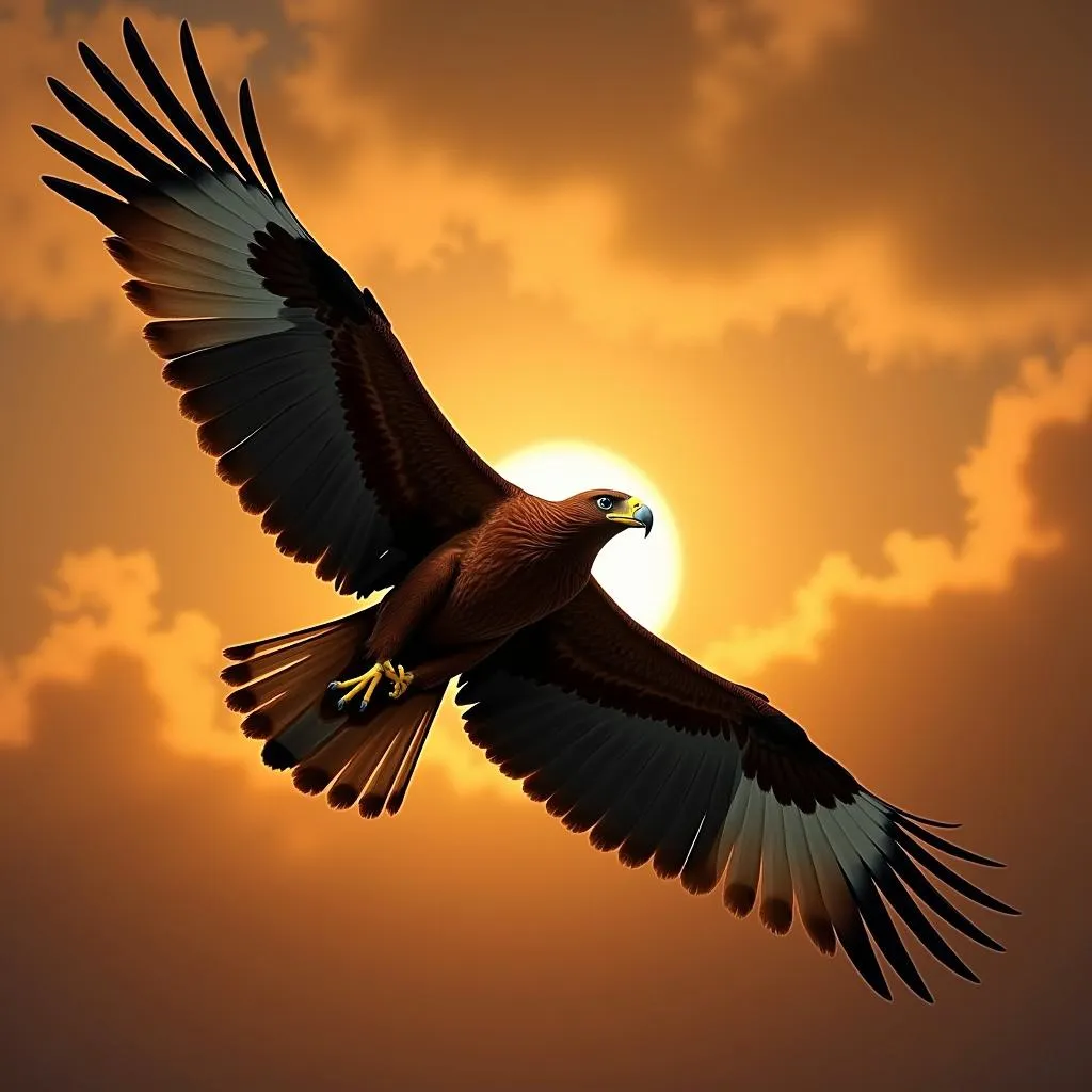 African Fish Eagle in Flight Photo Manipulation