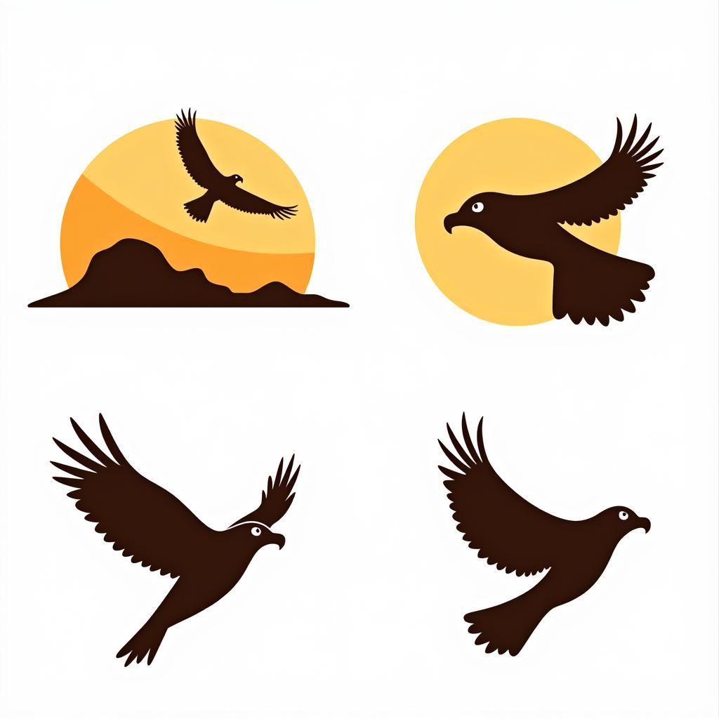 African Fish Eagle Logo Design Variations