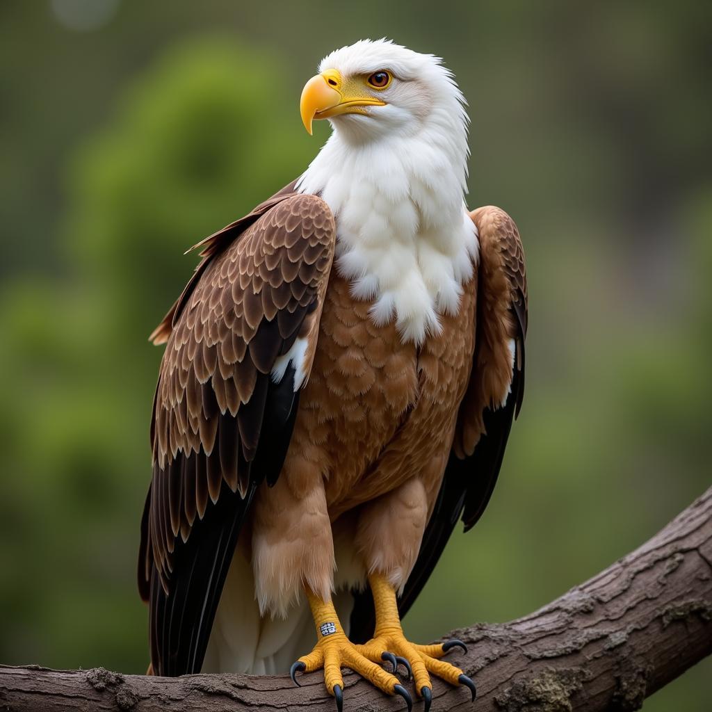 African Fish Eagle Perched on a Branch