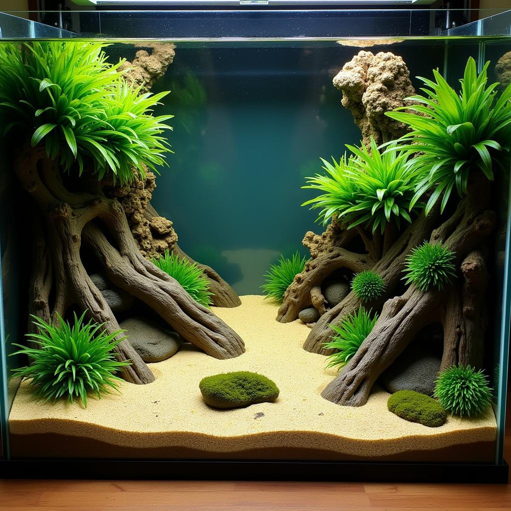 Naturalistic African Fish Tank Habitat