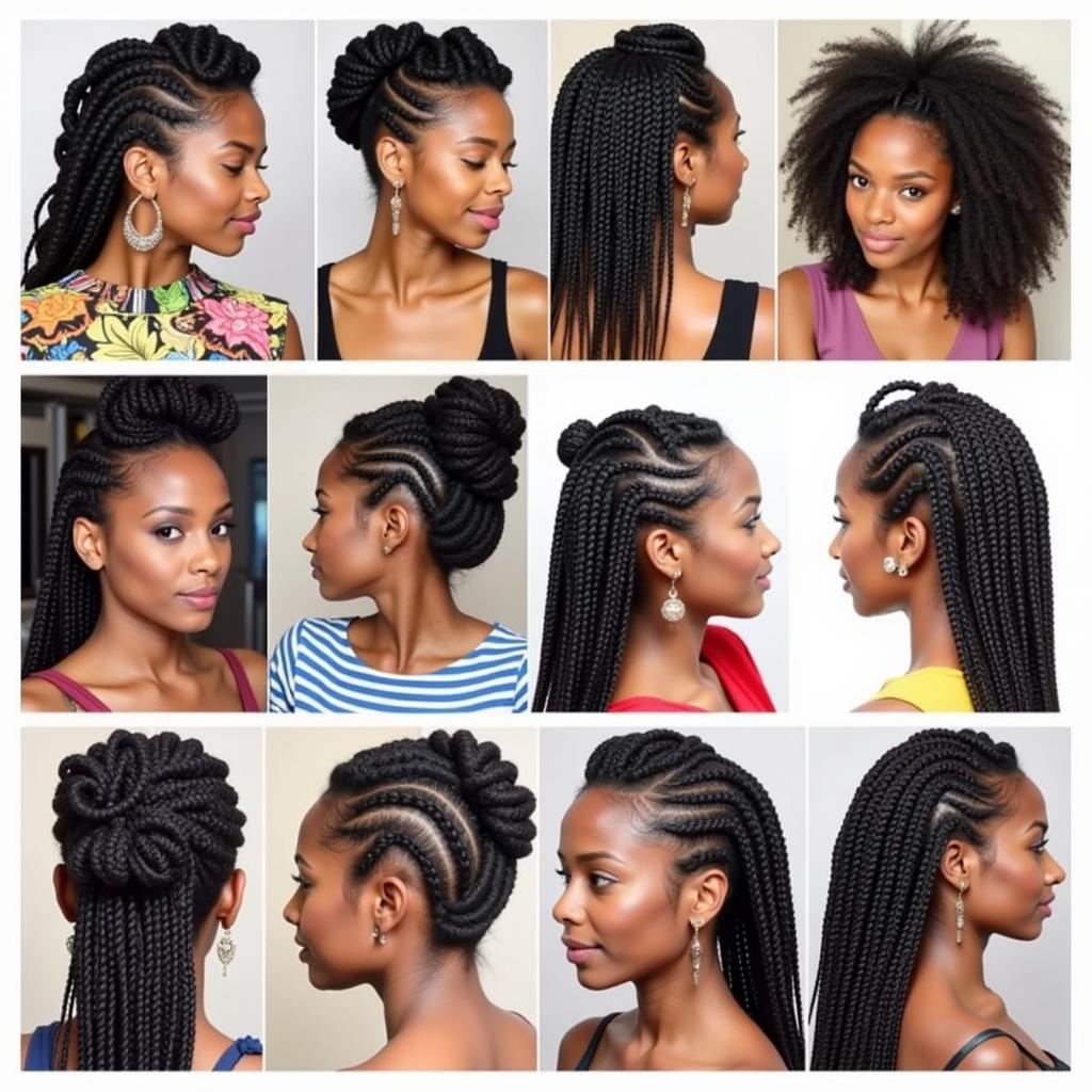 Diverse African Fishtail Hairstyles