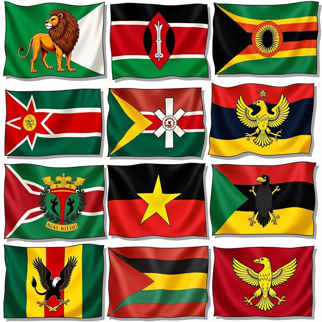 Emblems from Various African Flags