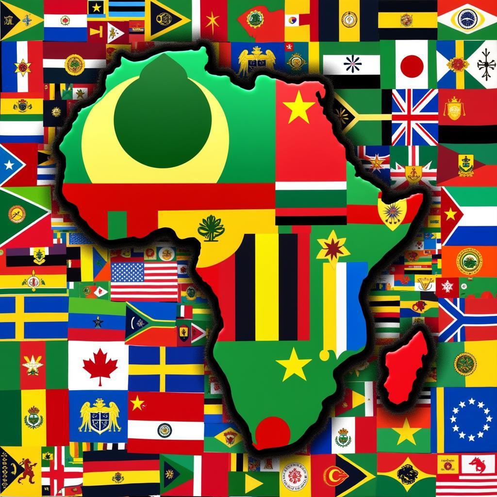 African Flags Collage