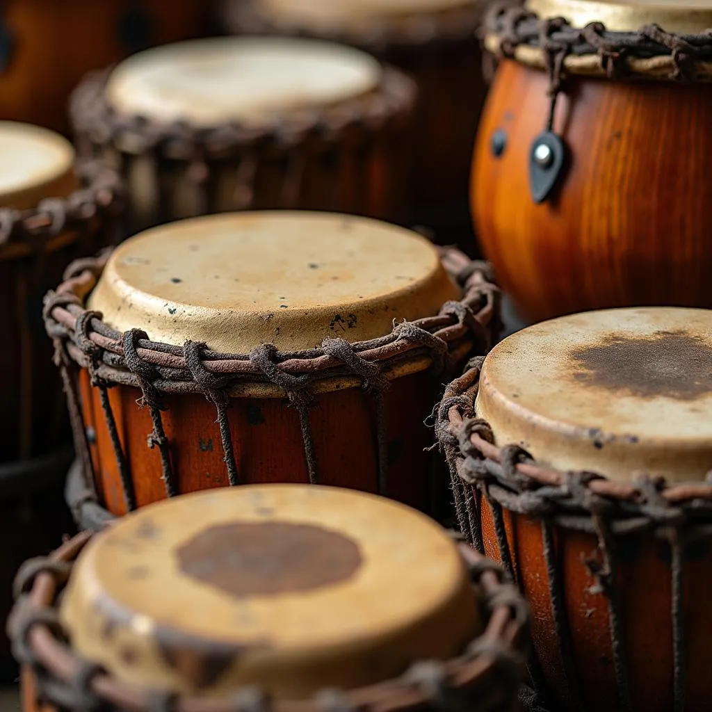 Traditional African folk music instruments