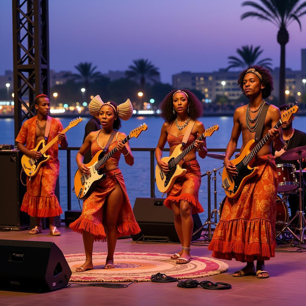 Live music performance at the African Food Fest