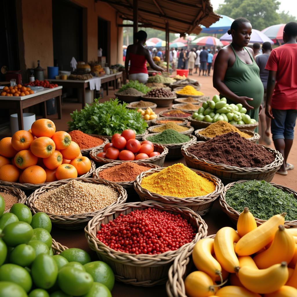 Vibrant African Food Market