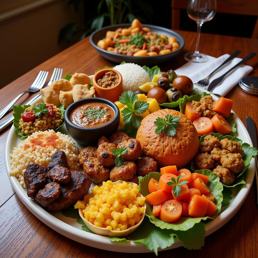 African Food Platter in London Restaurant