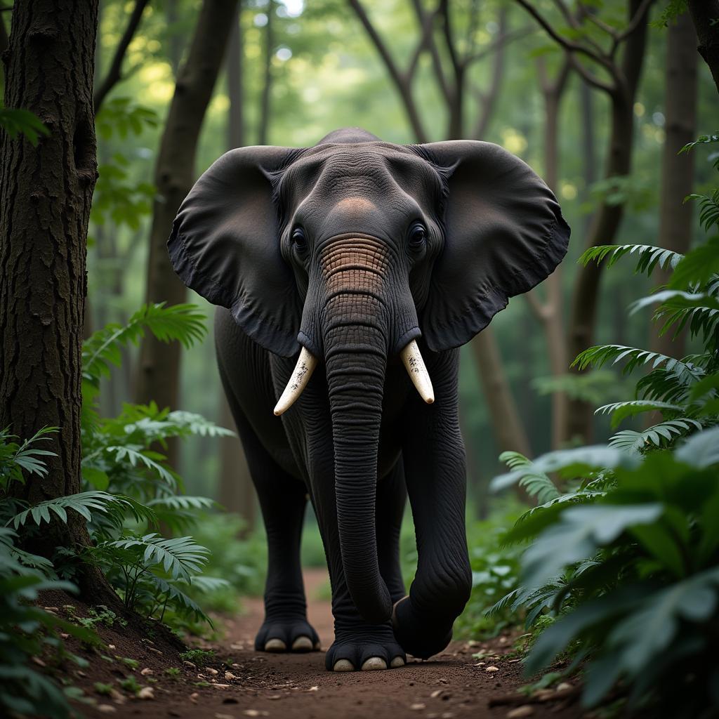 African Forest Elephant Camouflage