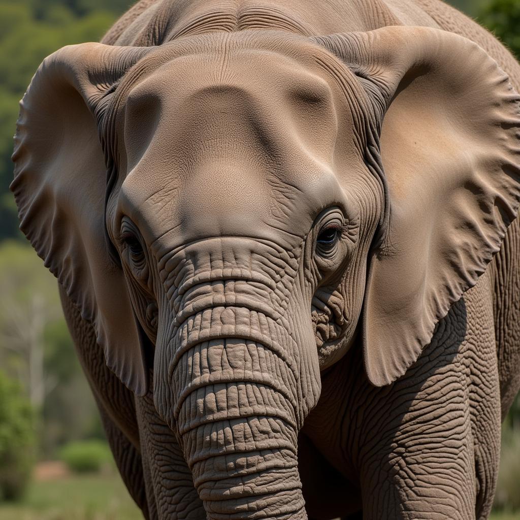 African Forest Elephant Skin Texture