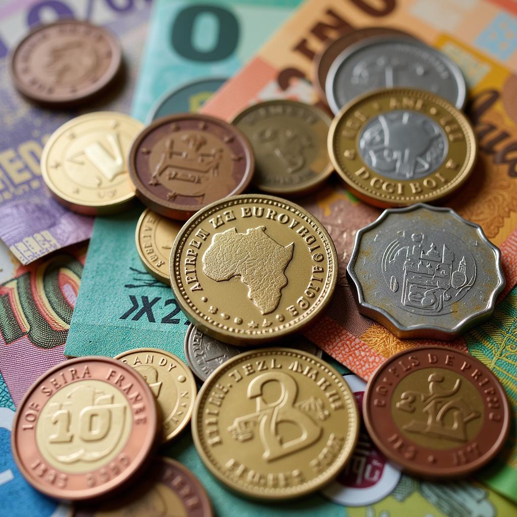 African Franc Coins and Banknotes