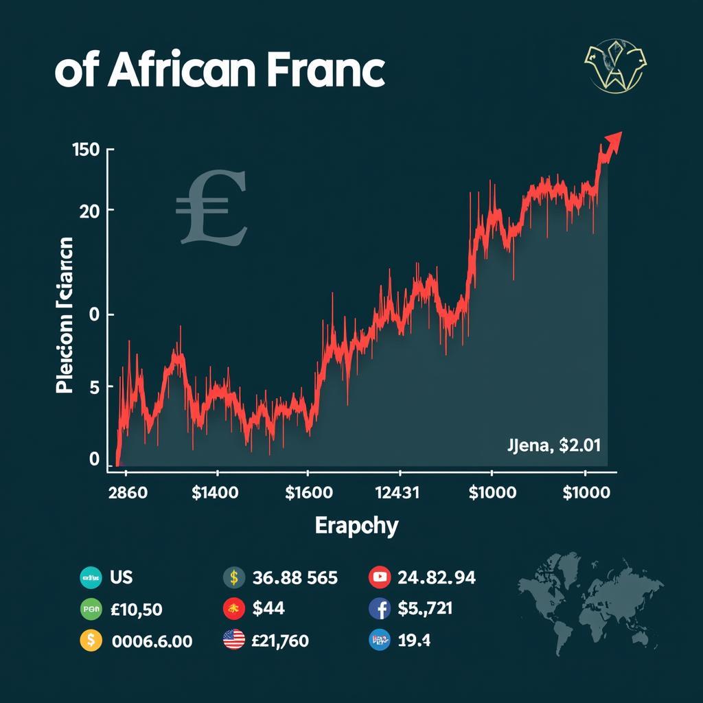 Graph illustrating the performance of the African franc against major currencies