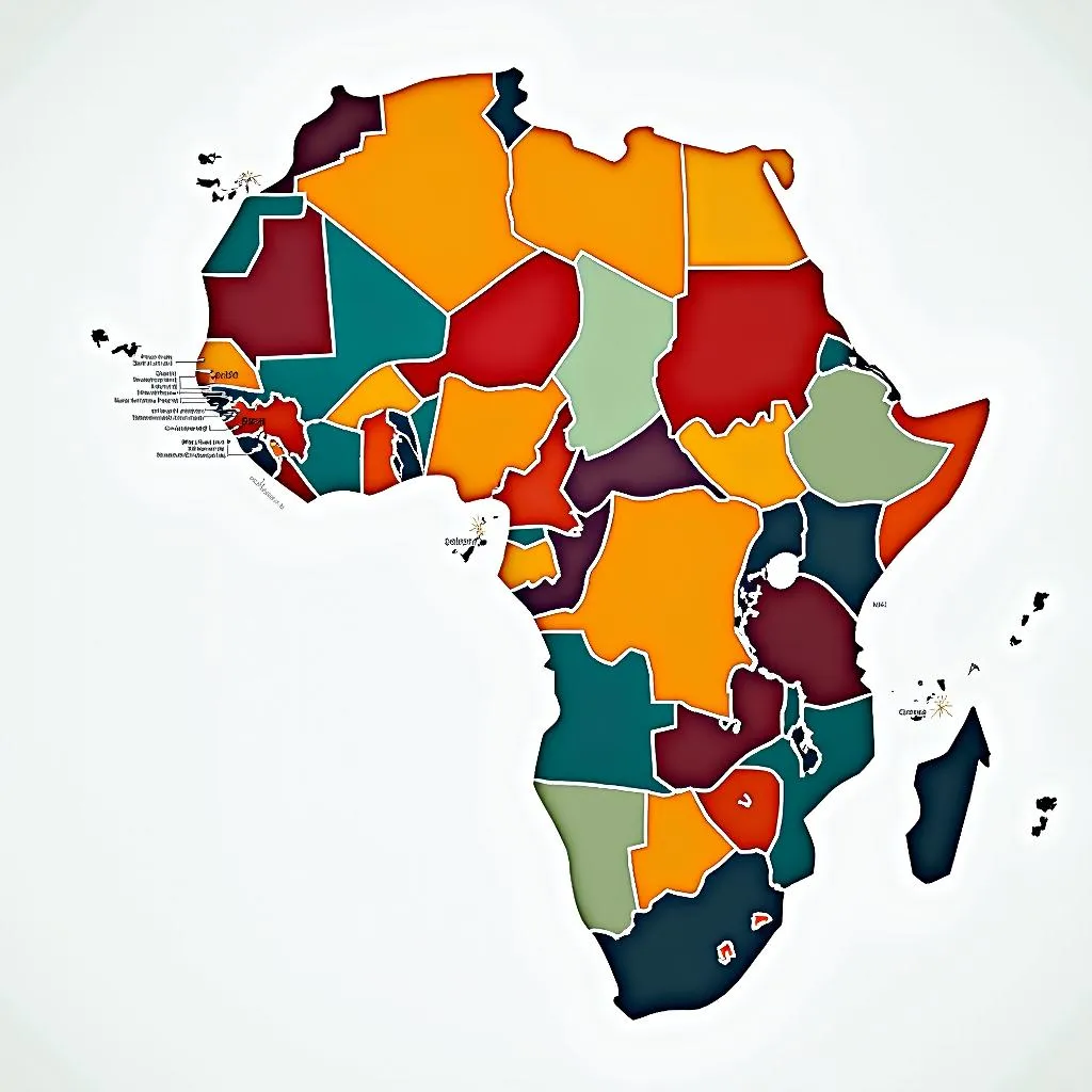 Map of African French speaking countries