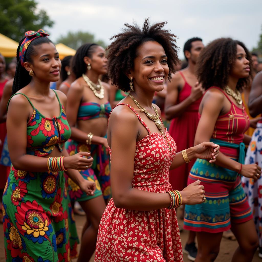 African Funeral Dance Celebration