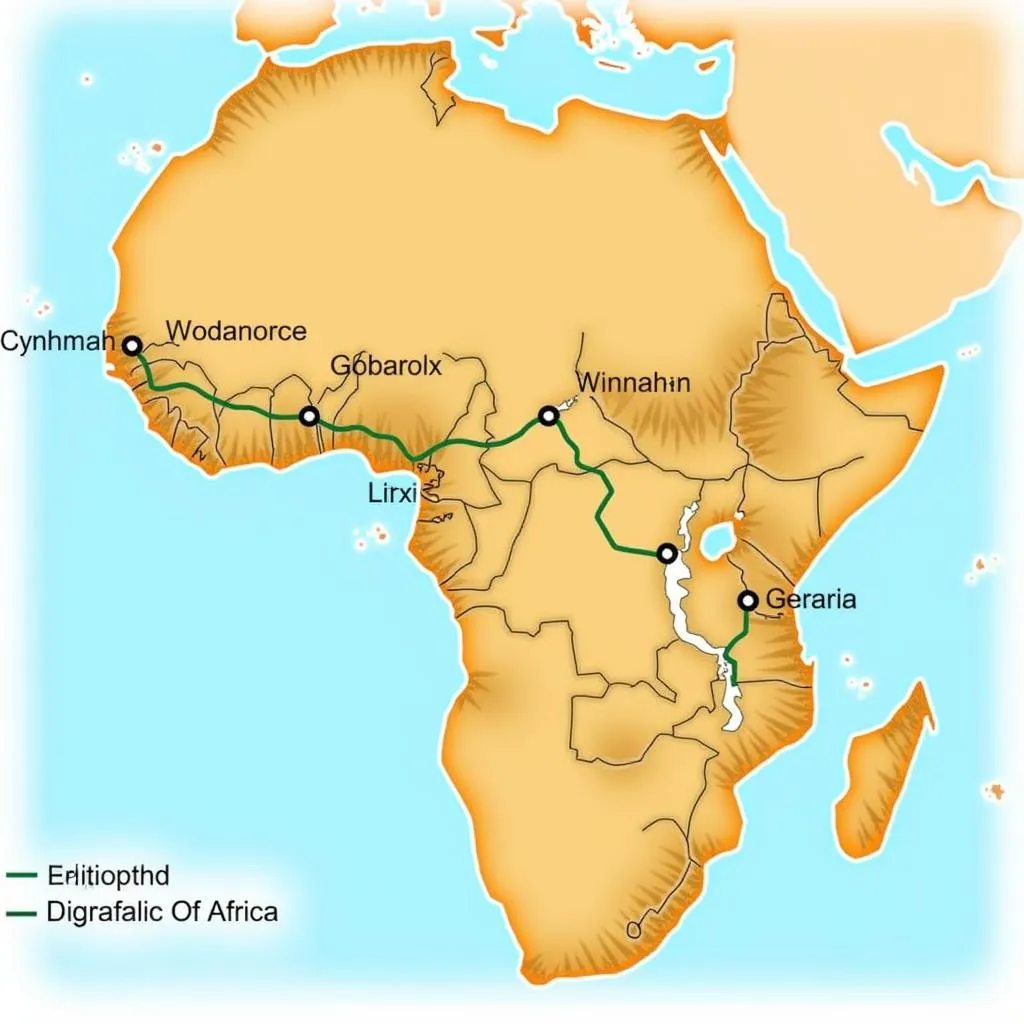 African Game Trails Map