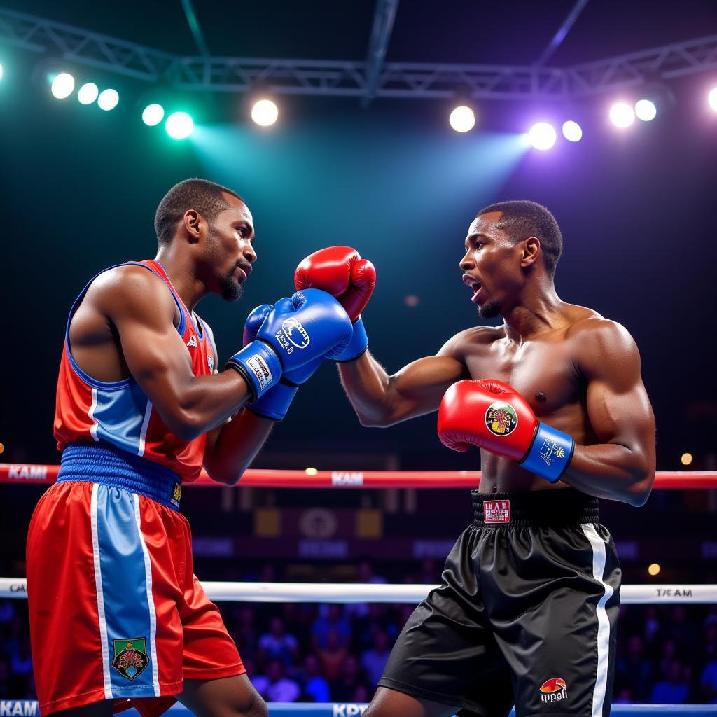 Boxing ring at the 2019 African Games