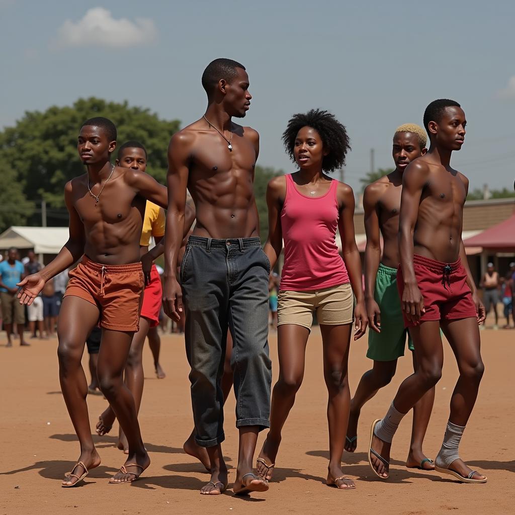 Dancers using their movements to depict social issues