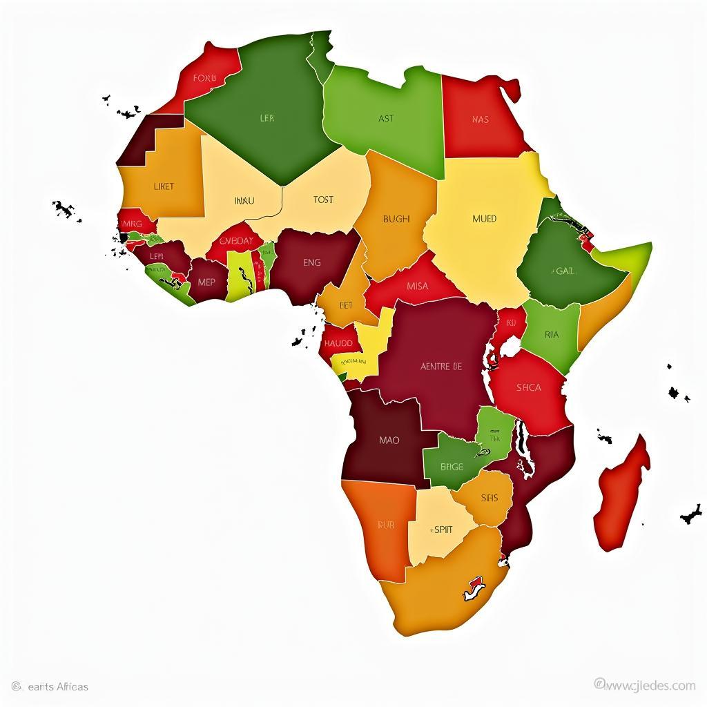 Map of Africa Highlighting GDP by Country