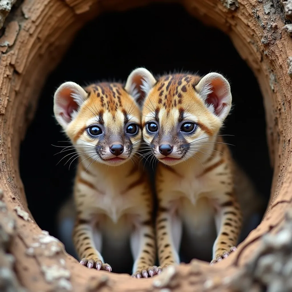 African Genet Cubs