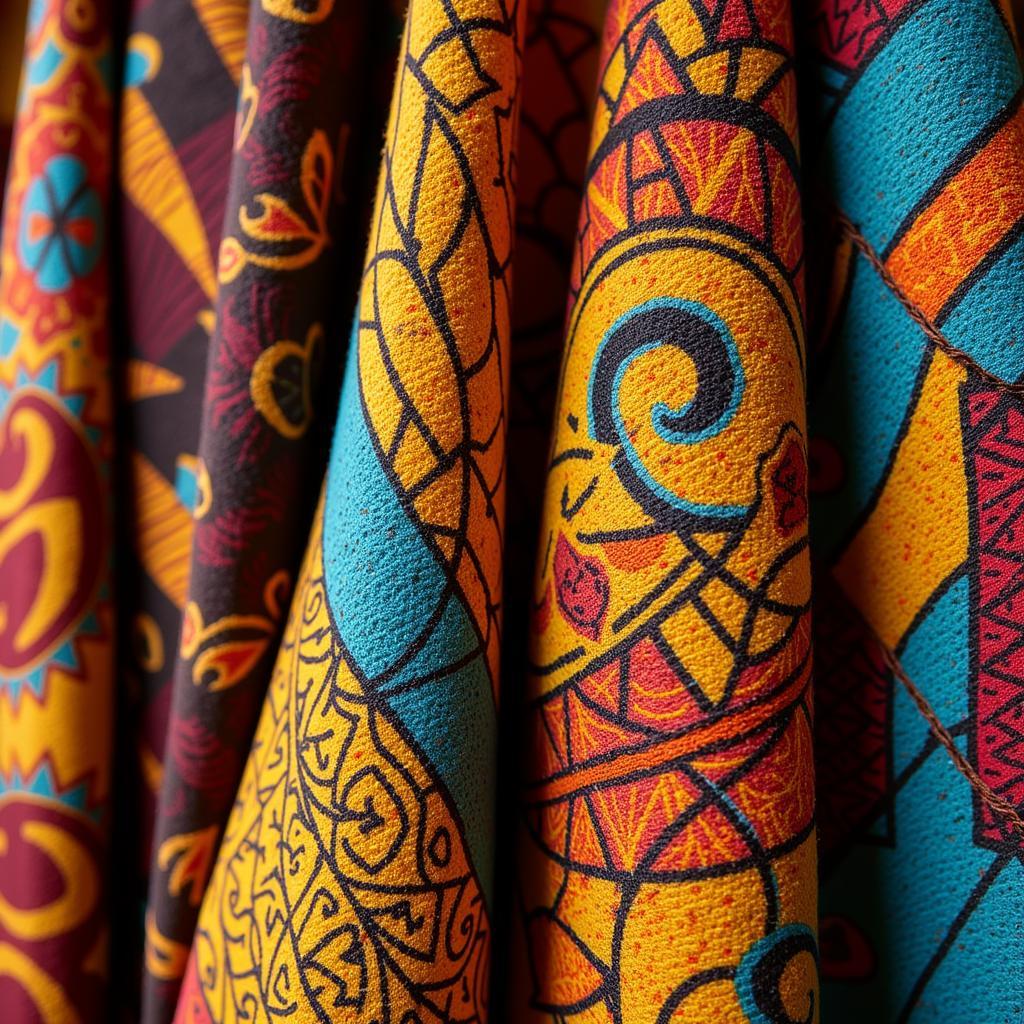 Colorful African George handmade textiles