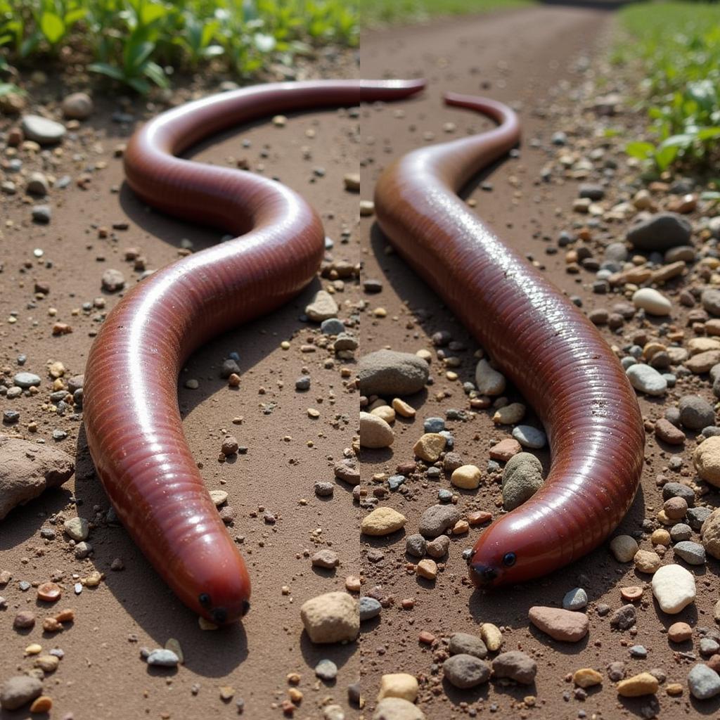 African Giant Earthworm Size Comparison