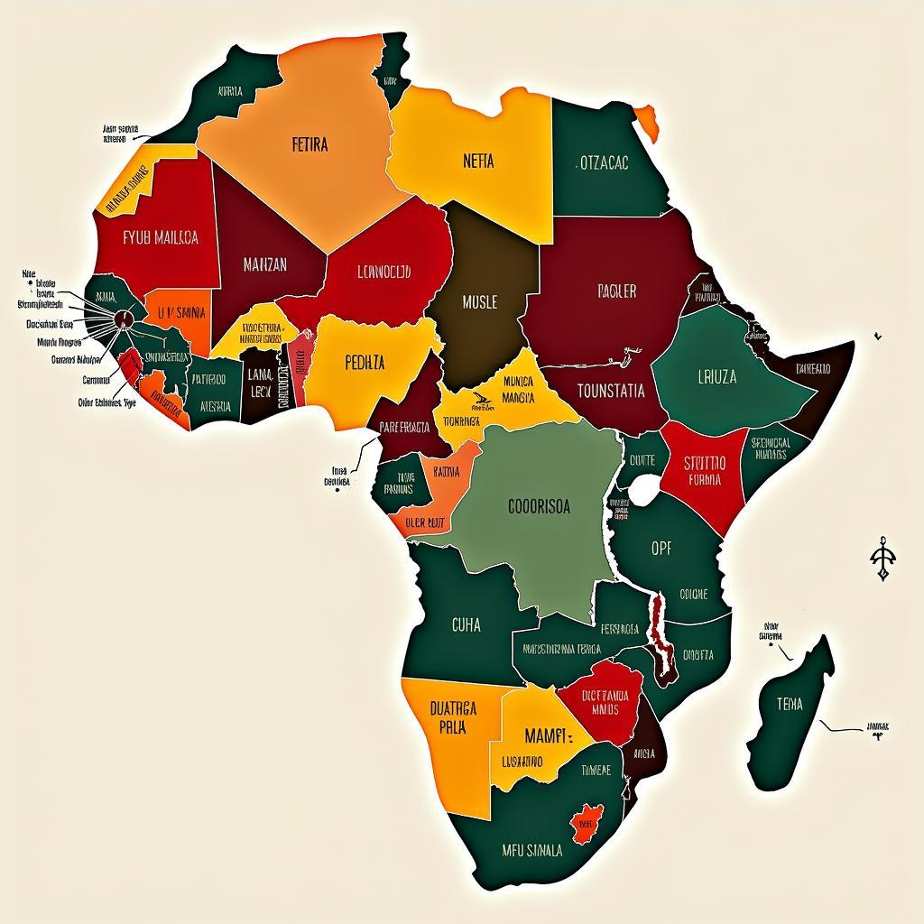 A map highlighting the origins of African Ginga