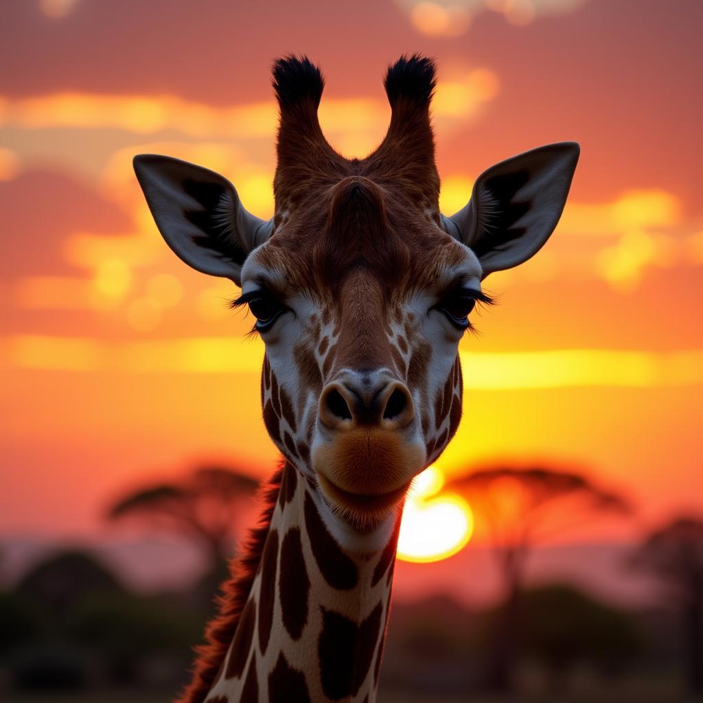 african giraffe hd wallpaper