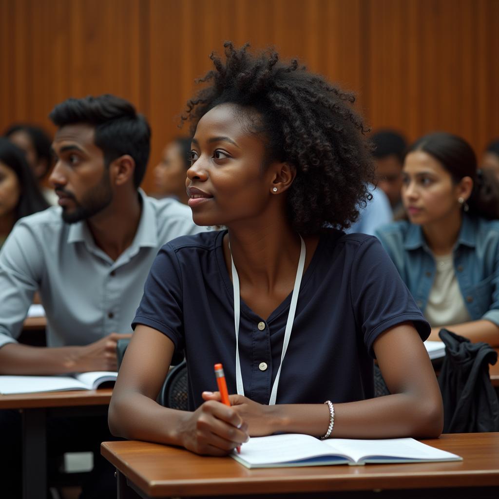 African Girl in Mumbai Attending College