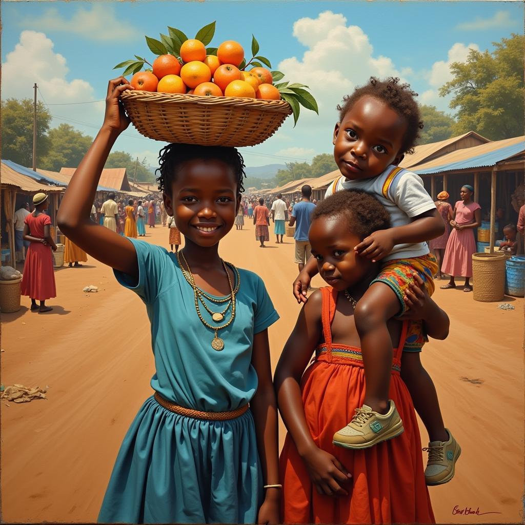 African Girl Painting: Decoding Color and Symbolism