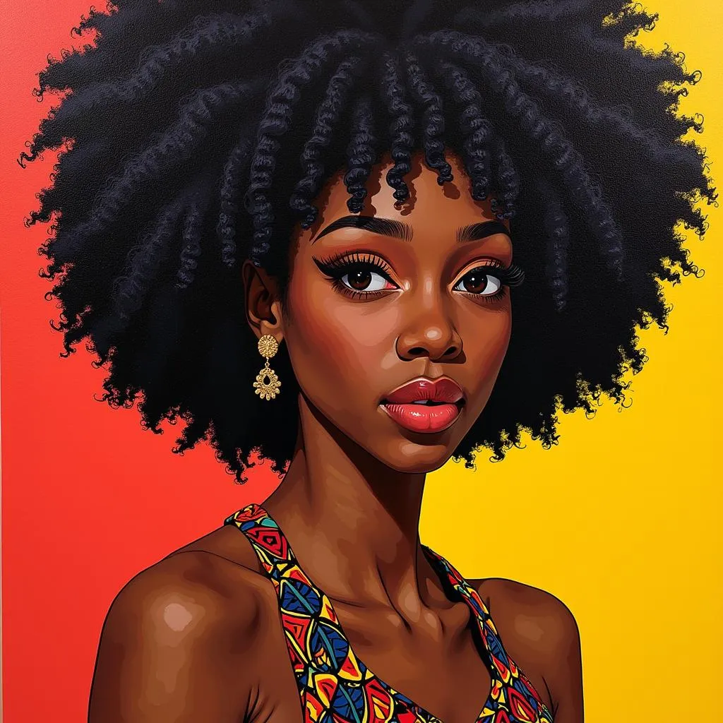 African Girl Painting Pop Art: A Visual Celebration of Black Beauty