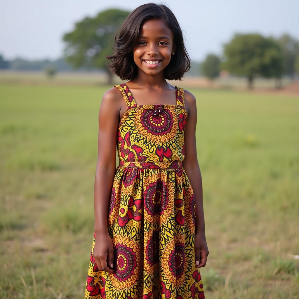 African Girl in Traditional Attire