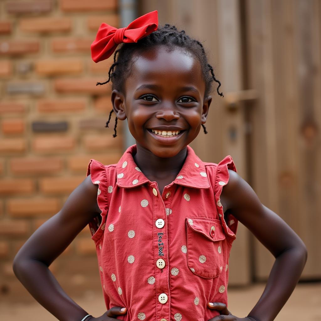 Portrait of a Confident African Girl