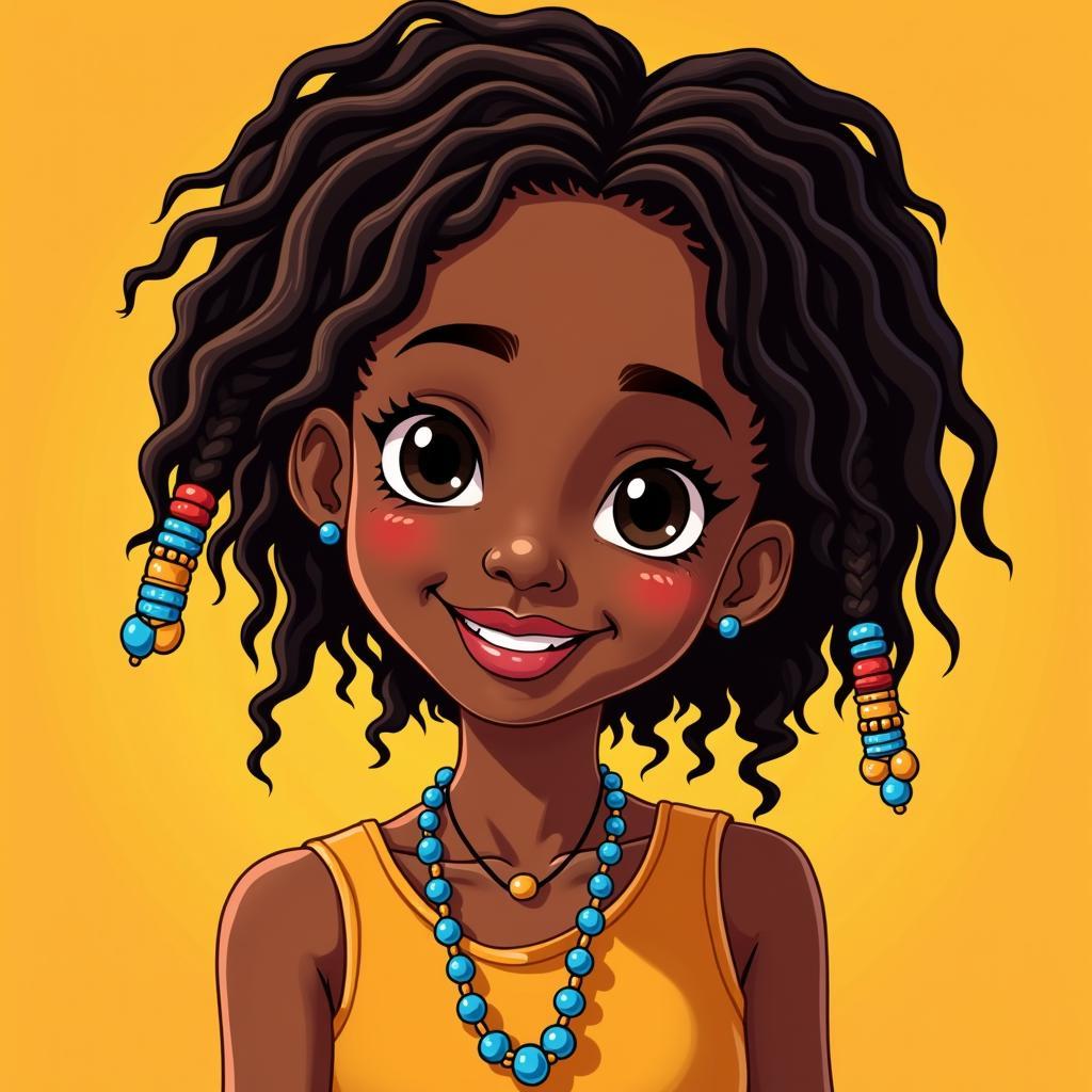 African Girl Vector Illustration