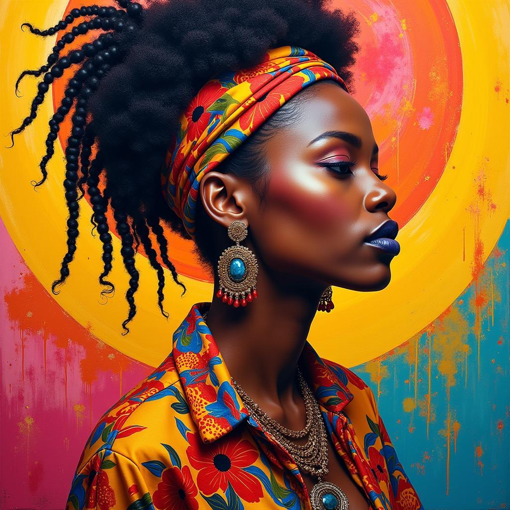 Modern African Goddess Painting