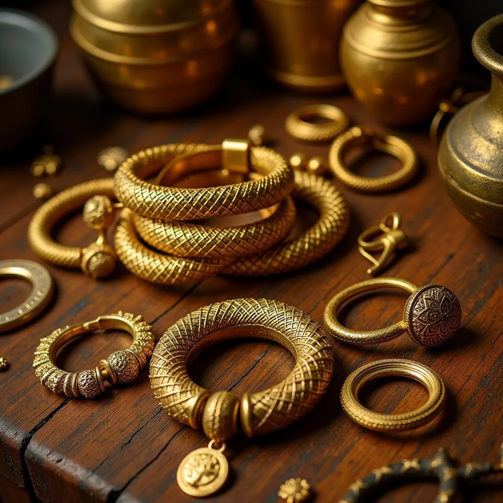 Traditional African gold jewelry