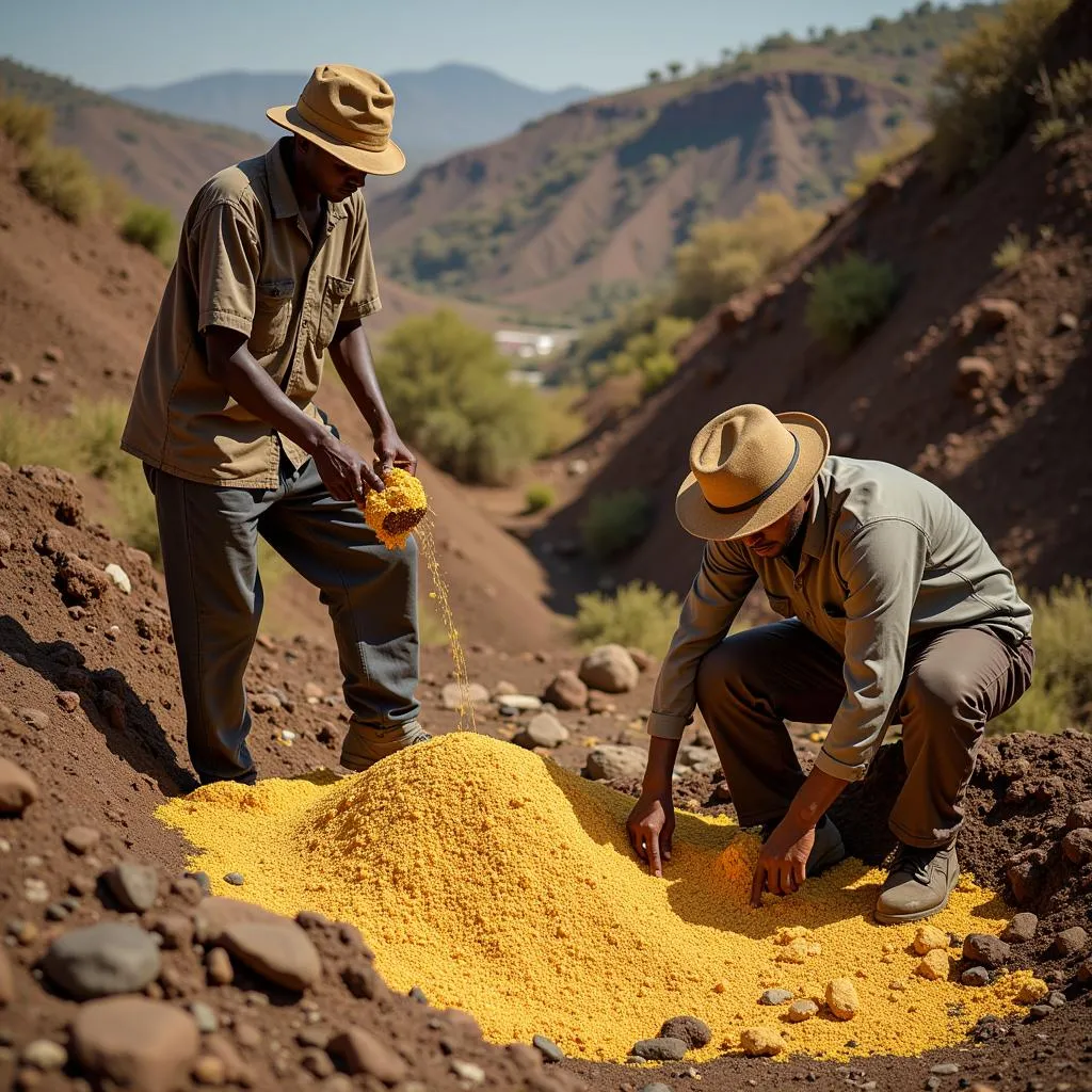 Artisanal gold miners in Africa