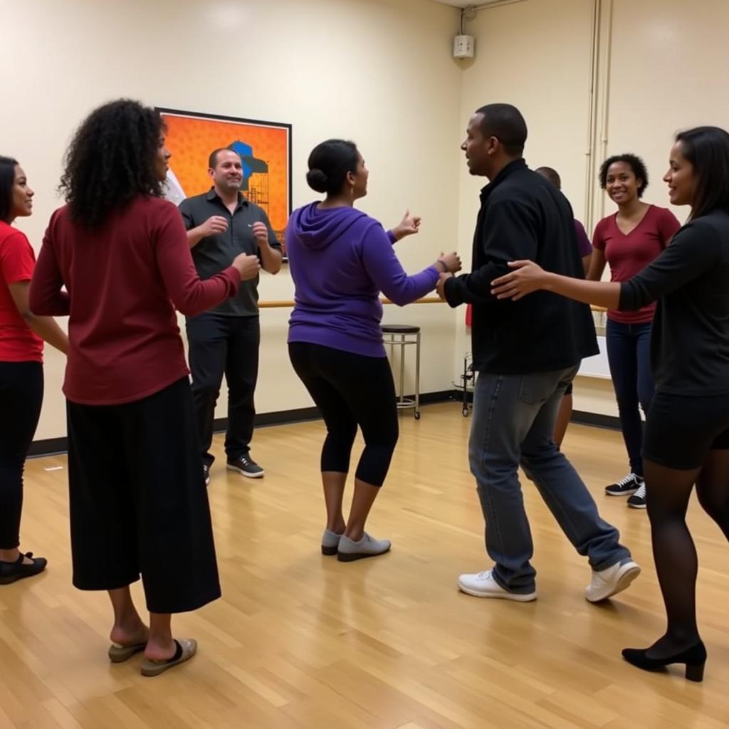 Beginners Learning African Gospel Dance Choreography