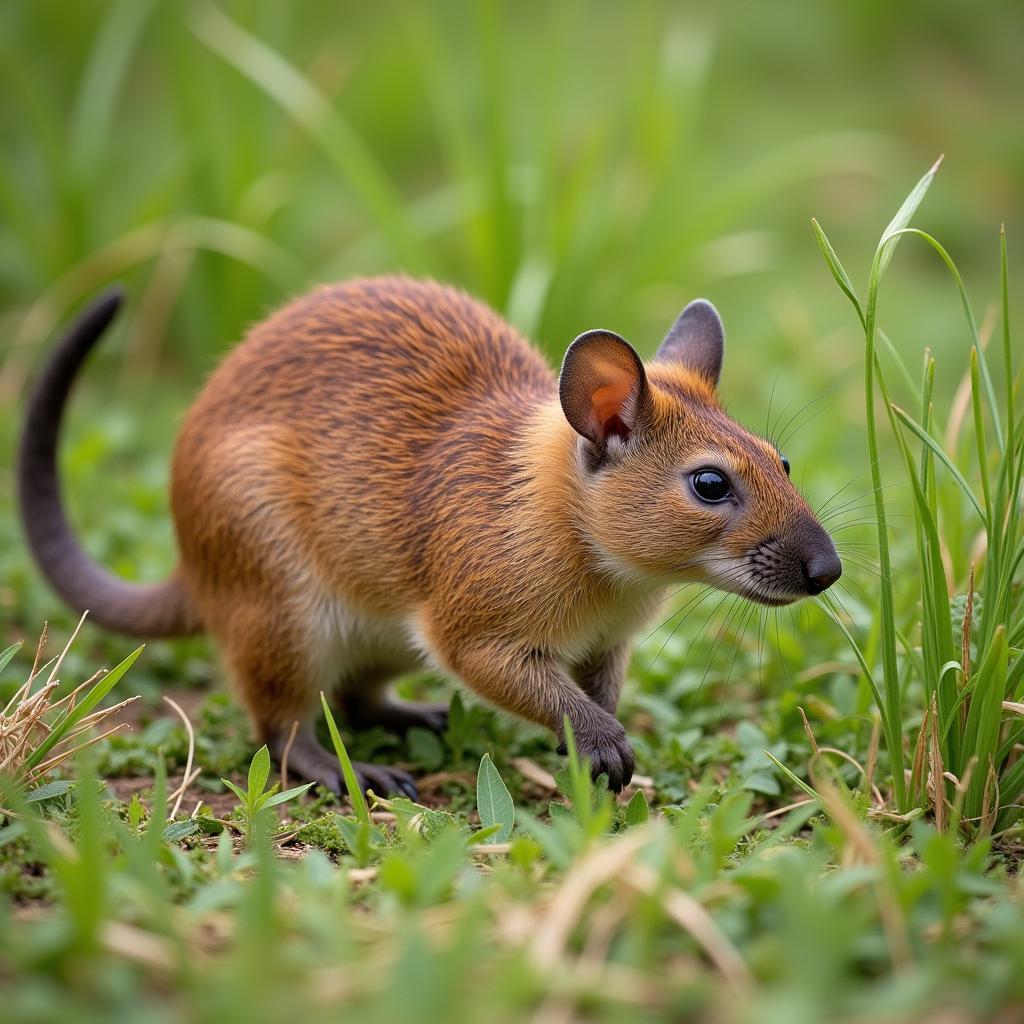 African Grass Rat in its Natural Habitat