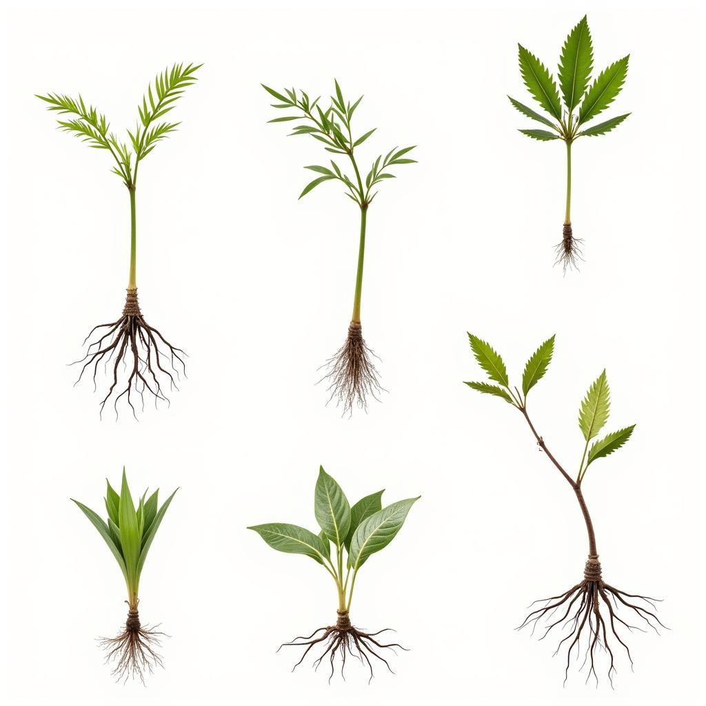 African grassland shrubs with small leaves and deep roots